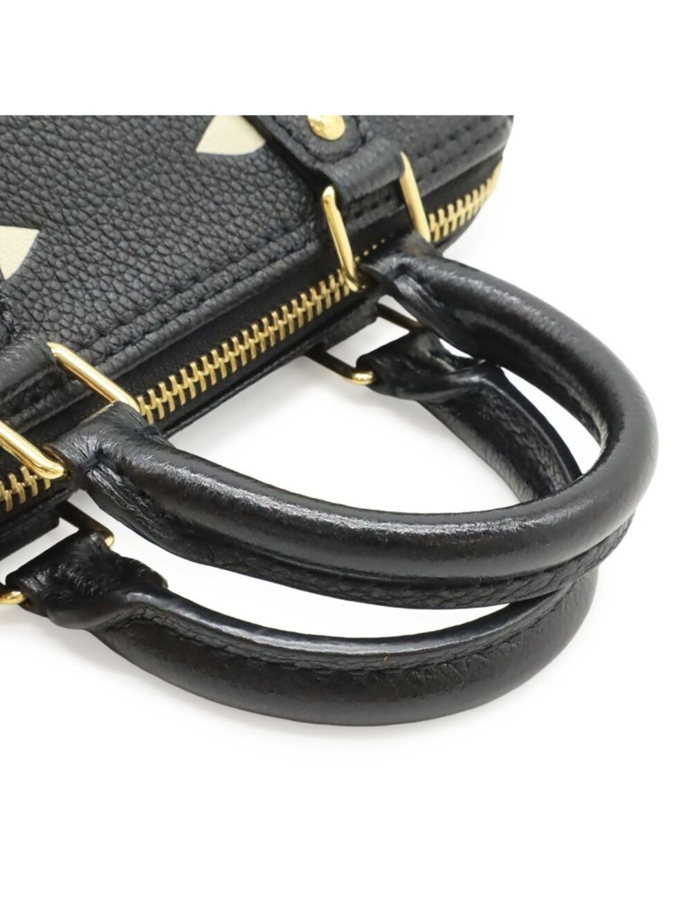 Louis Vuitton Monogram Empreinte Nano Speedy Mini Bag 2-Way Bicolor Black - Picture 4 of 9